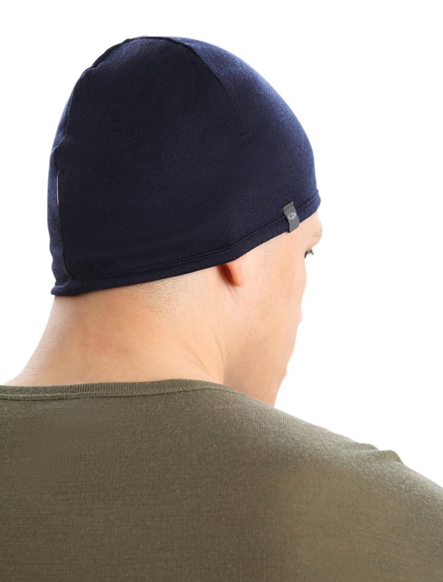 Chapeaux Icebreaker Unisex Merino Pocket Beanie Femme Vert Olive Bleu Marine | FR 1486SGLO